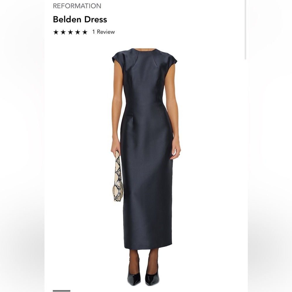 Reformation Belden dress in Navy